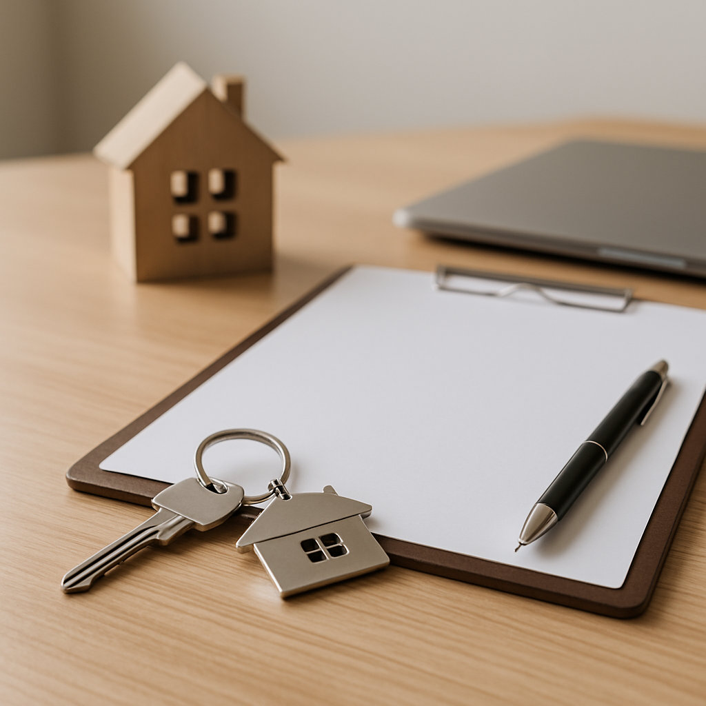 Home buyers reviewing property details with real estate professional